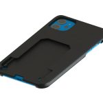 Iphone case with a built in 3 credit card wallet, designed for production via additive manufacturing.